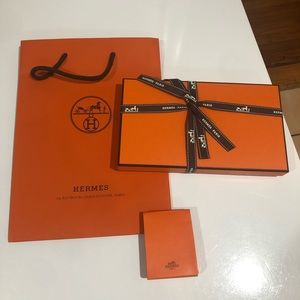 Hermès Wallet Box, Ribbon and Shopping Bag